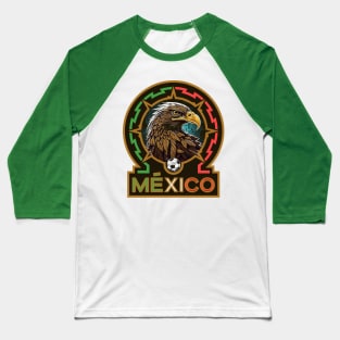 Mexico Escudo de Armas Baseball T-Shirt